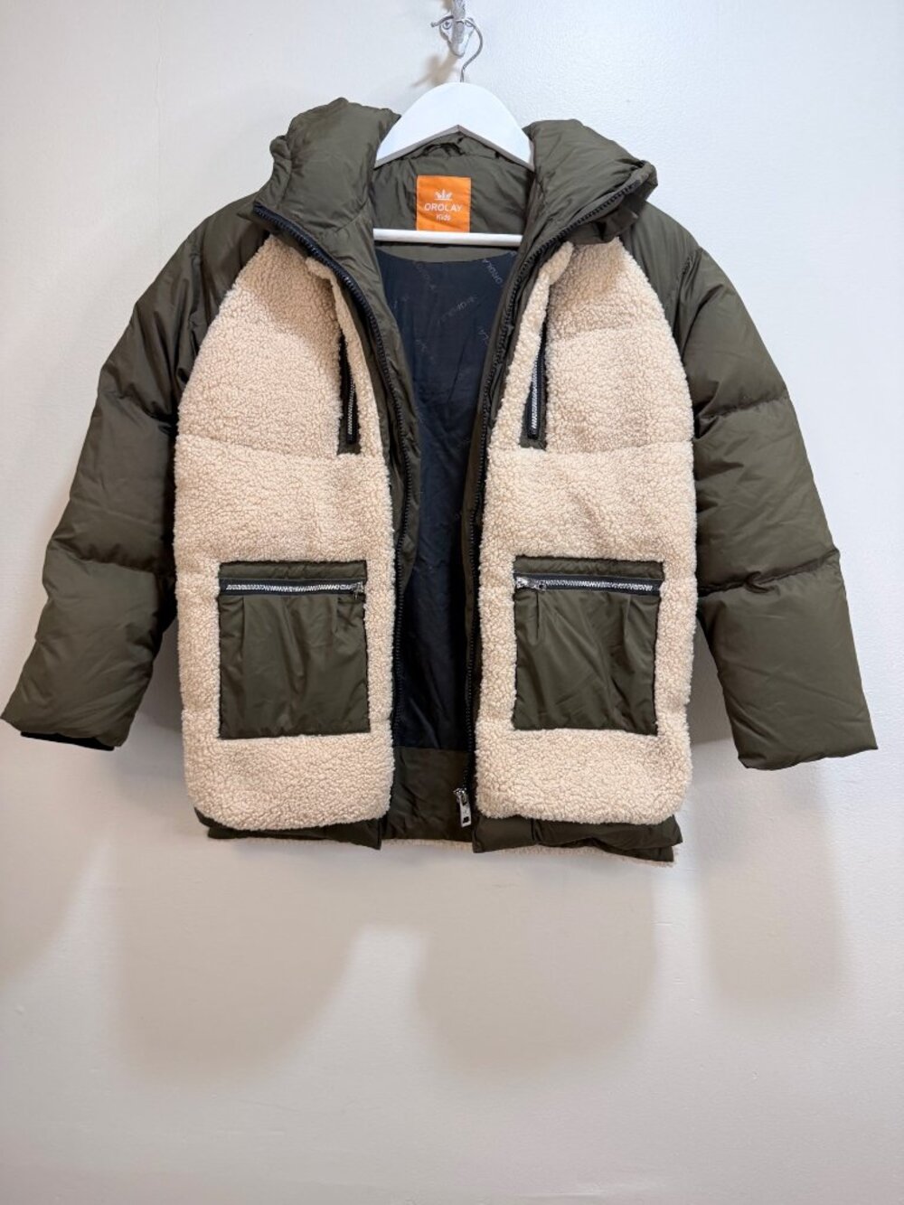 Orolay 092 Universe Kids Down Quilted Puffer Sherpa 11/12 Year Old 150 CM